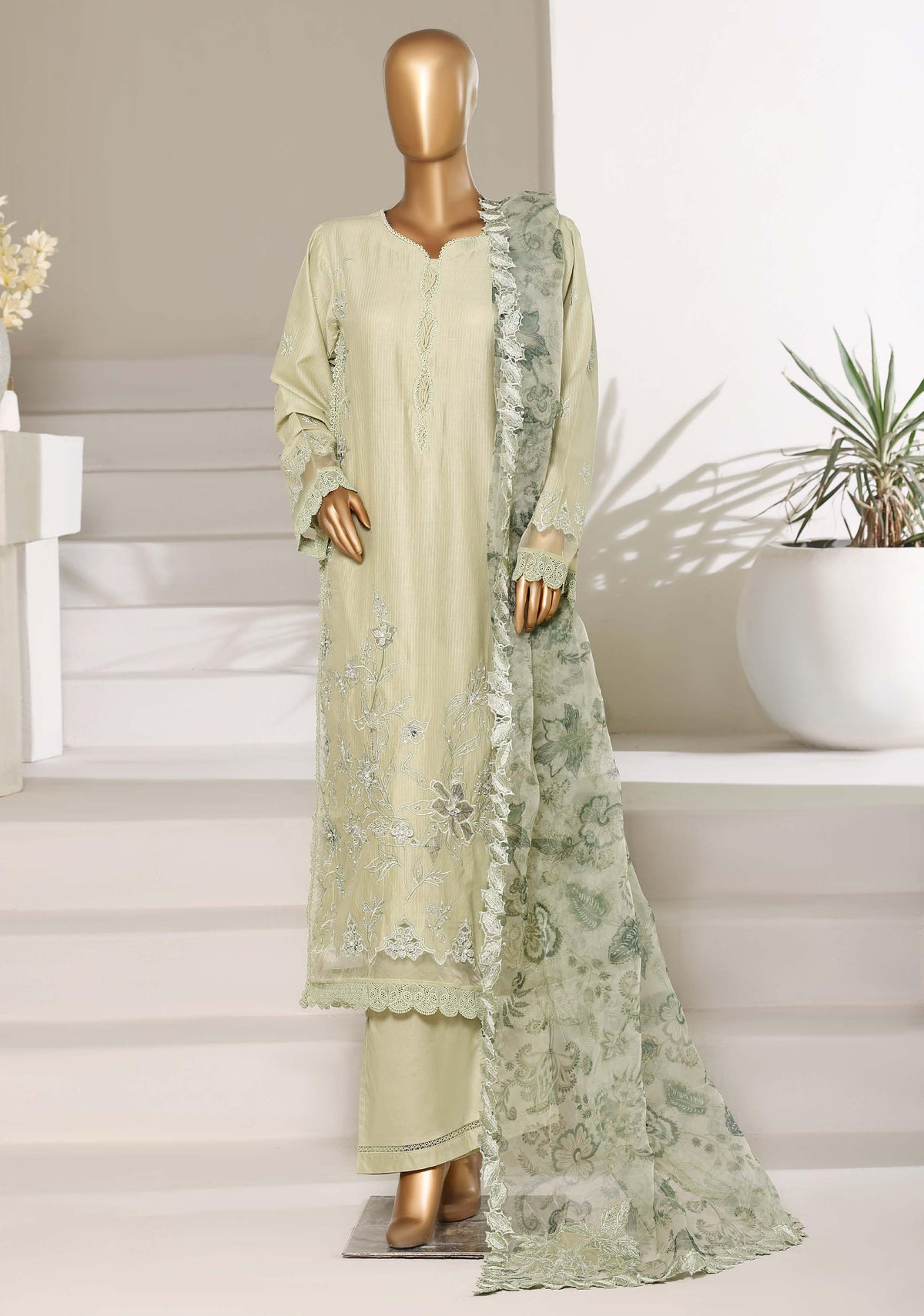 LUXURY EMBROIDERY LAWN FESTIVE 3PIECE STITCHED COLLECTION BY SADABAHAR D-7
