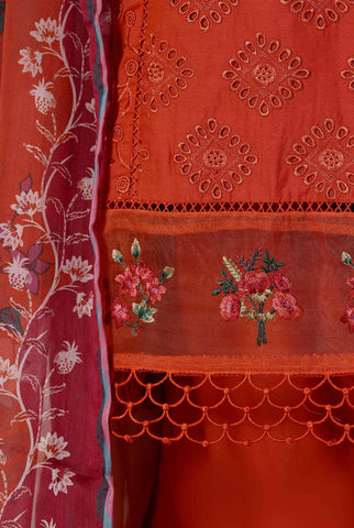 Multi Chickenkari by Sadabahar | Heavy Embroidered Lawn 3 Piece Stitched Suit D-6