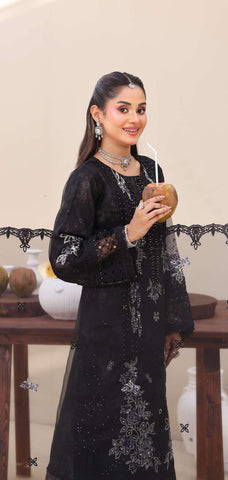 Eshaal Vol-2 Semi-Stitched Luxury Embellished Suit D-6