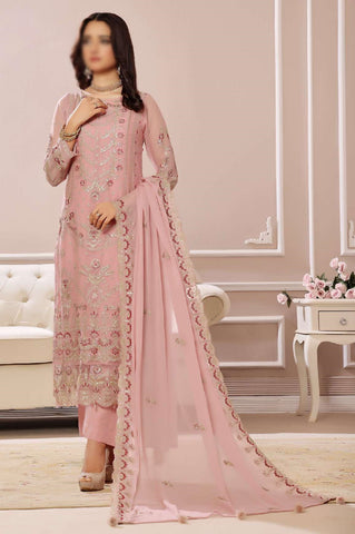 Fleur Luxury Embroidery Chiffon Coll25 By Soghat D-01