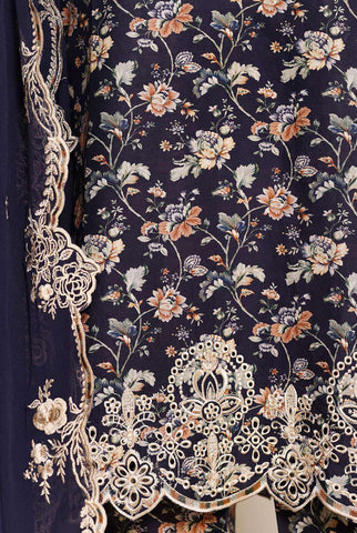 Sadabahar Regal Embroidered Lawn Stitched 3 Piece Suit D-6