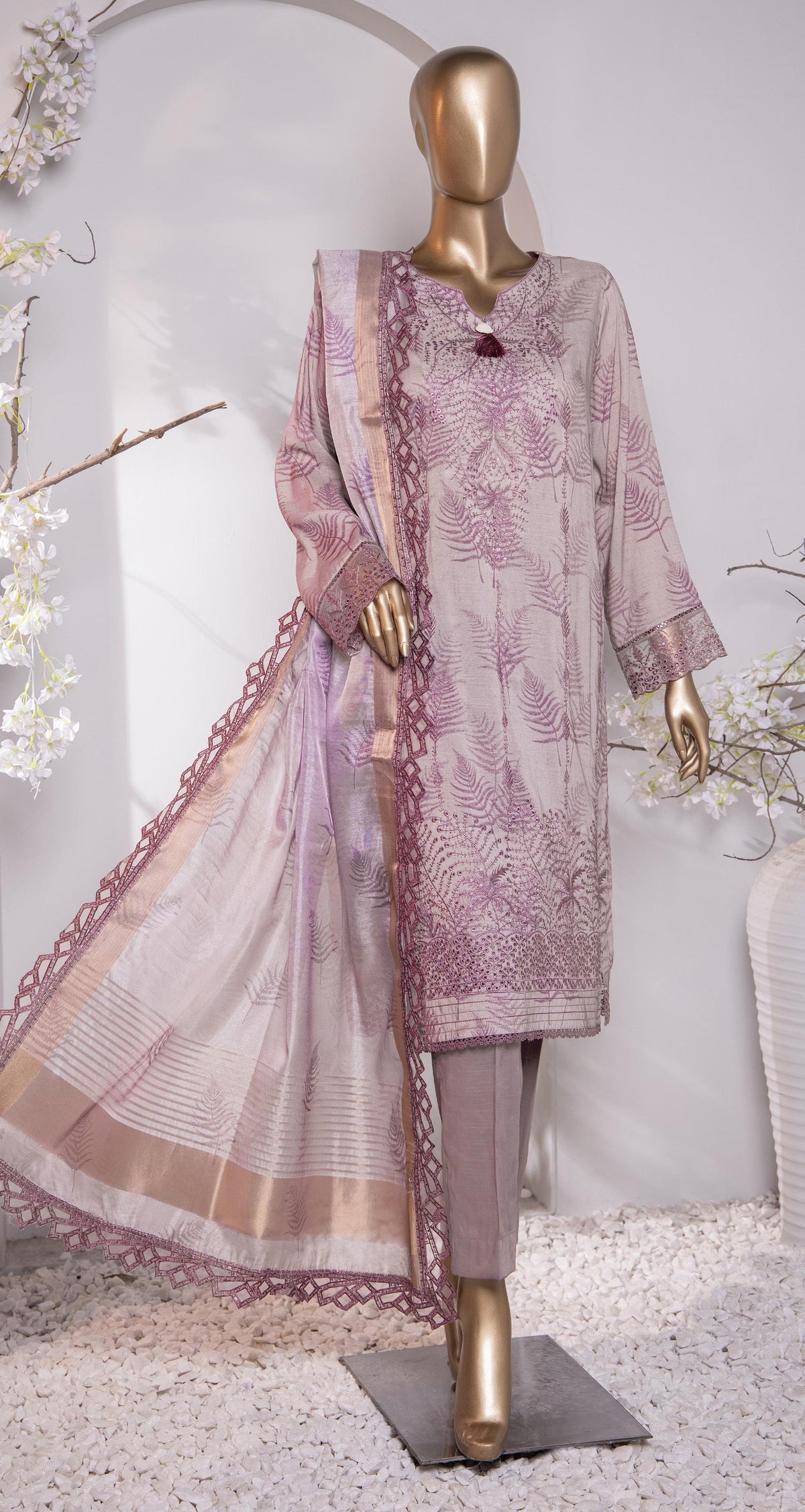 HZ Muse Luxury Raw Silk Embroidered Collection-09