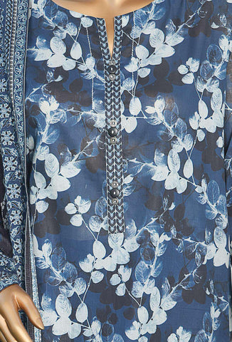 Asasa Digital Printed Emb Lawn Un Stitched 3 Pcs  HZ-2