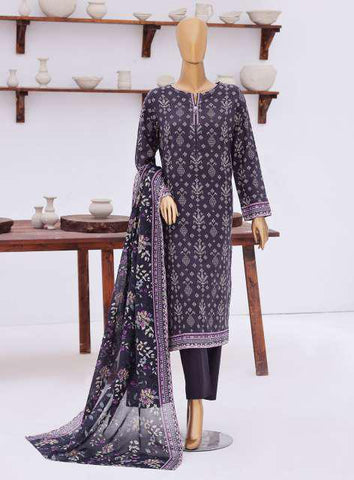 Everyday Prints by HZ Textiles | Printed Lawn 3 Piece Unstitched Suit D-3
