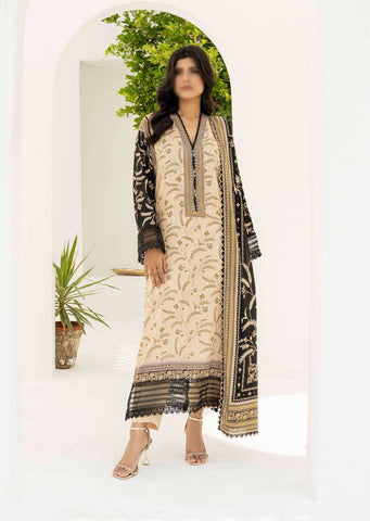RESHAM LINEN PRINT DROP I COLL BY FIRDOUS D-03