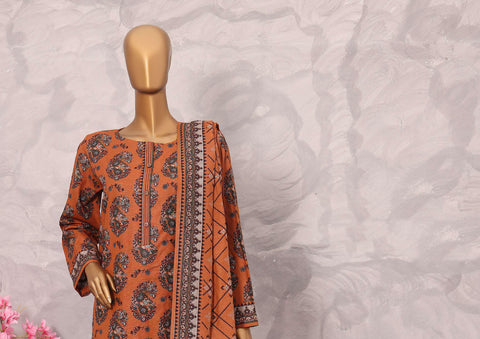 Co-Ords 3Pc Printed Khaddar Un-Stitched Coll By Hz-4