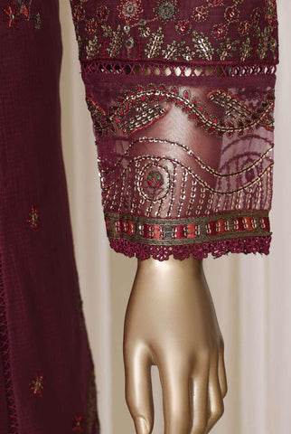 Sadabahar Luxury Embroidered Cotton Stitched 3 Piece Suit D-4
