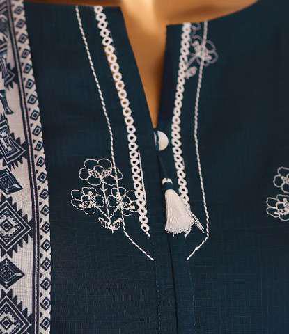Oriental Printkari by HZ Textiles | Embroidered 3 Piece Unstitched Lawn Suit D-1