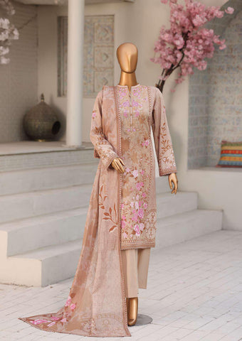 Premium Daily Wear by HZ Textiles Vol-5 | Embroidered Lawn 3 Piece Unstitched Suit D-3