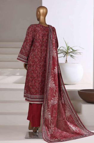Sadabahar Printed Khaddar With Shimmer Ready To Wear 3Pc D-6