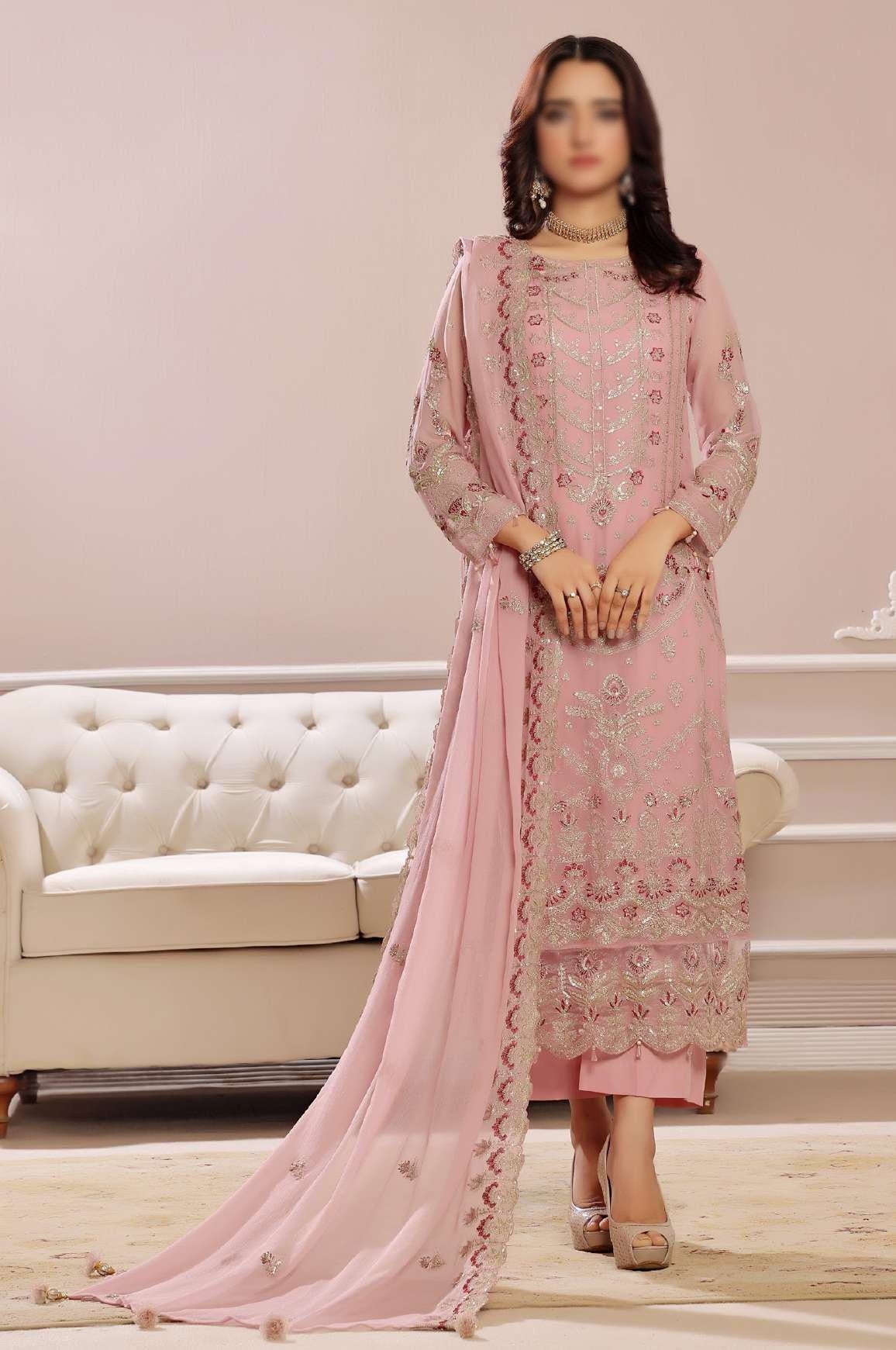 Fleur Luxury Embroidery Chiffon Coll25 By Soghat D-01