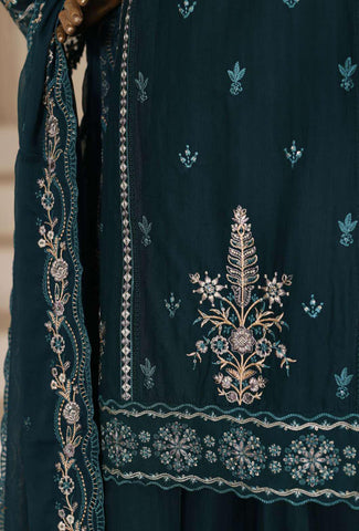 Sadabahar Luxury | Embroidered 3 Piece Stitched Slub Lawn Suit D-6