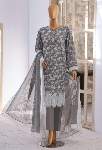 Nakshkari by HZ Textiles | Embroidered Lawn 3 Piece Unstitched Suit D-5
