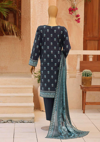 ASASA by HZ Textiles | Digital Printed Embroidered 3 Piece Unstitched Lawn Suit D-2