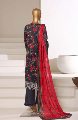 Luxury Lawn Signature  Heavy Embroidered 3 Piece Stitched Suit By Sadabahar D-1