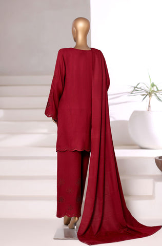 Sadabahar Vybe Emb Dhanak Stitched 3 Piece Suit D-1