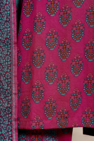 Sadabahar Luxury Lawn | Printed 3 Piece Stitched Suit D-6