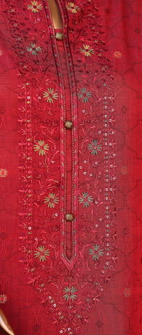 Valencia by HZ Textiles | Jacquard Embroidered 3 Piece Unstitched Suit D-5