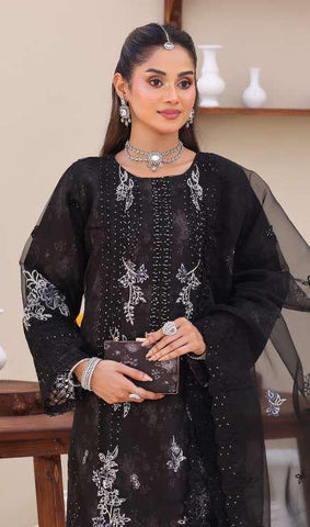 Eshaal Vol-2 Semi-Stitched Luxury Embellished Suit D-6
