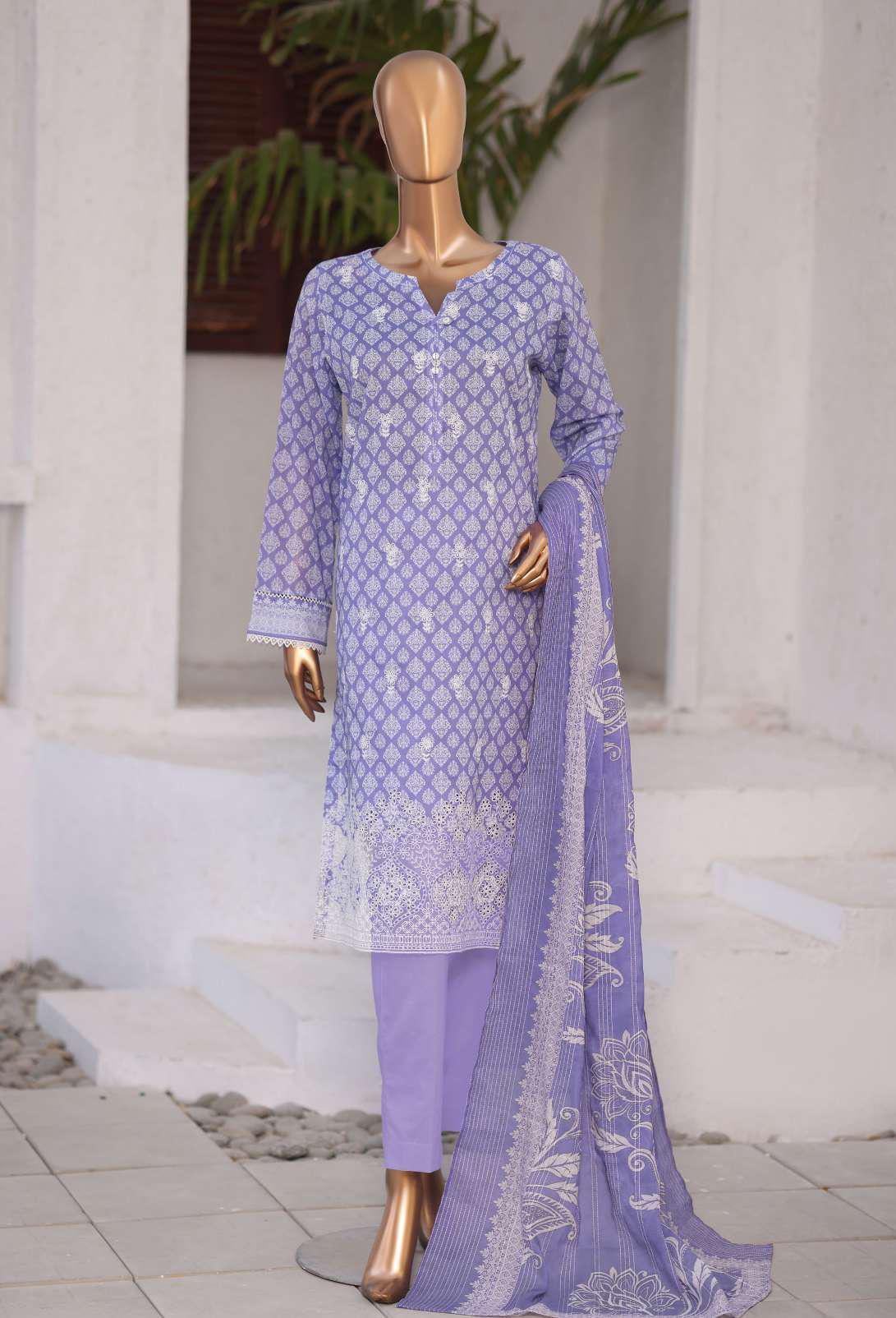 Nakshkari by HZ Textiles | Embroidered Lawn 3 Piece Unstitched Suit D-5