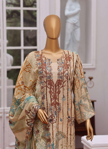 Winter Cut Dana | 3 Piece Semi-Stitched Embroidered Suit D-1