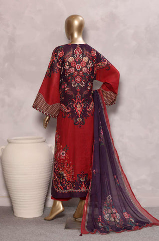 Sadabahar Printed Chamti Cotton | 3 Piece Stitched Kaftan Suit D-7