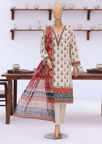 Platinum Jaipuri Prints by HZ Textiles | Digital Printed Lawn 3 Piece Unstitched Suit D-4