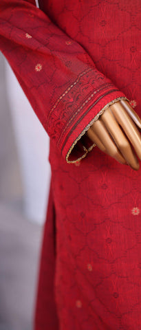 Valencia by HZ Textiles | Jacquard Embroidered 3 Piece Unstitched Suit D-5