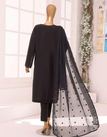 Dynasty Chikankari with Chiffon Dupatta by HZ-2025 D-05  - Black - Summer Collection
