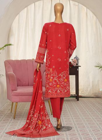 HZ Vital Prints Slub Lawn Dupatta  D-04
