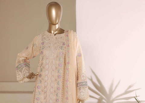 Sadabahar Luxury | Embroidered 3 Piece Stitched Slub Lawn Suit D-7