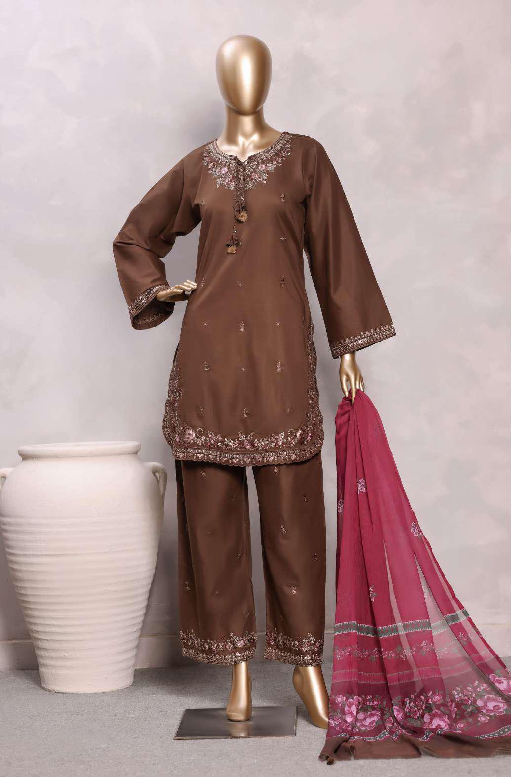 Sadabahar Eclair Embroidered Lawn Stitched 3 Piece Suit D-5