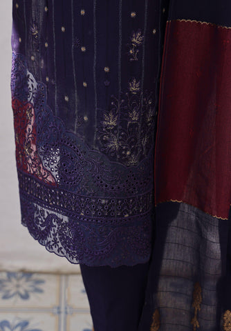 Turkish Jacquard Vol-1 Emb Un Stitched 3 Piece HZ-5