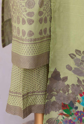HZ Linen Wintery Printed Unstitched 3 Piece Suit D-2