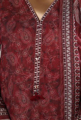Sadabahar Printed Khaddar With Shimmer Ready To Wear 3Pc D-6