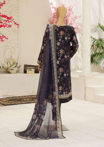 Mehak by HZ Textiles | Embroidered 3 Piece Unstitched Slub Lawn Suit D-4