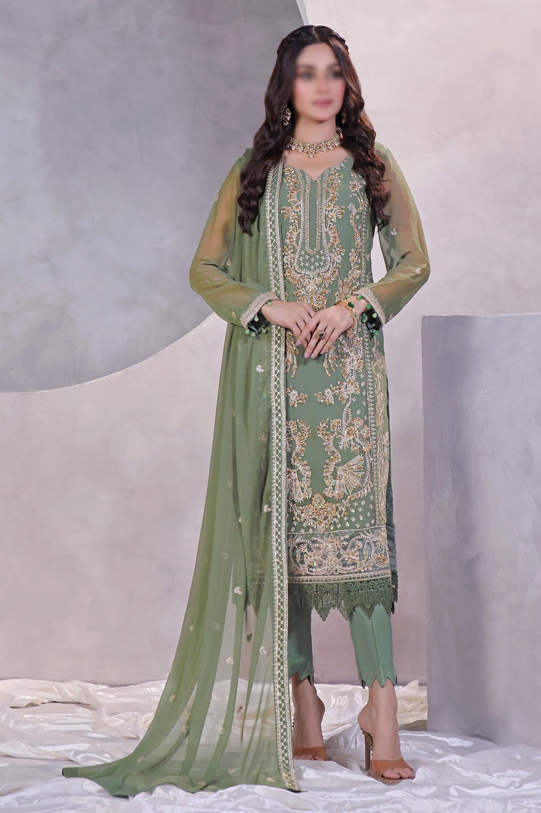 MANAAR LUXURY HANDWORK CHIFFON COLL BY SOGHAT D-03