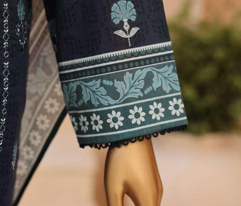 ASASA by HZ Textiles | Digital Printed Embroidered 3 Piece Unstitched Lawn Suit D-2