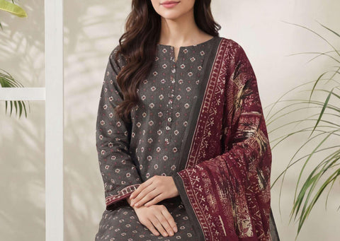 VS Daman Exclusive Printed Cambric Unstitched 3 Piece Suit D-6