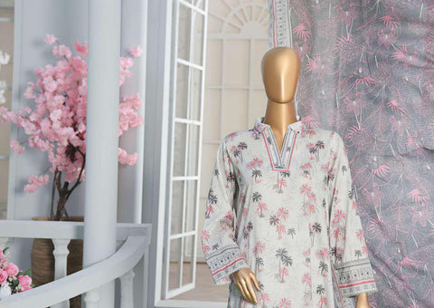 Asasa Digital Printed Emb Lawn Un Stitched 3 Pcs  HZ-3