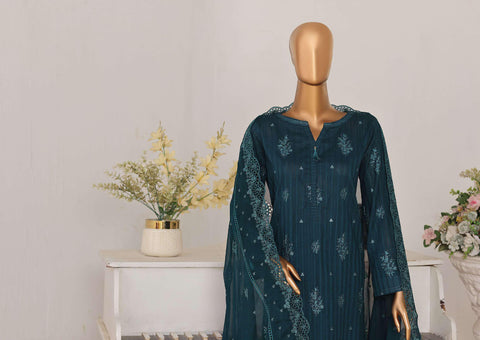 Mayaar by HZ Textiles | Embroidered 3 Piece Unstitched Suit D-12