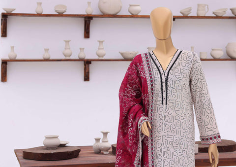 Everyday Prints by HZ Textiles | Printed Lawn 3 Piece Unstitched Suit D-4