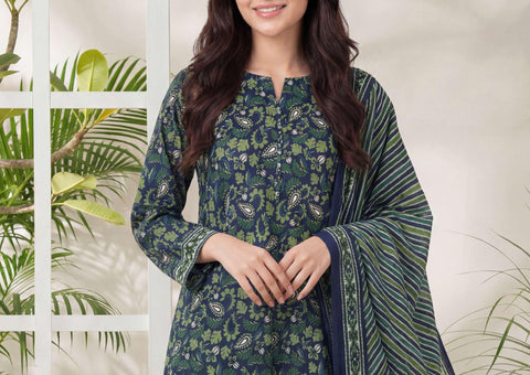 Daman Exclusive | Printed Lawn 3 Piece Unstitched Suit D-6