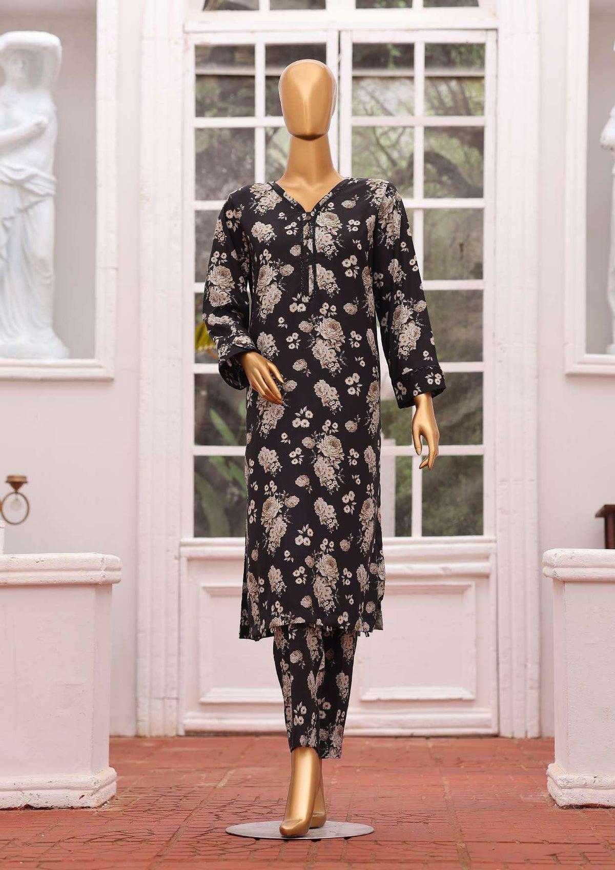 HZ Linen Wintery Printed Co-Ord Set D-2