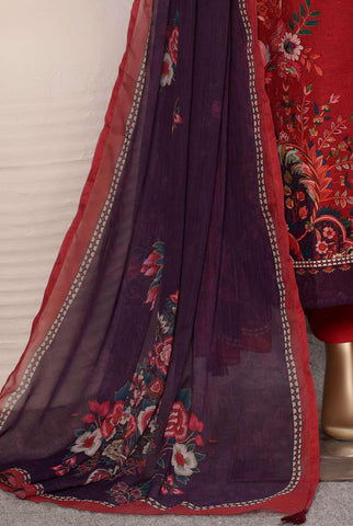Sadabahar Printed Chamti Cotton | 3 Piece Stitched Kaftan Suit D-7