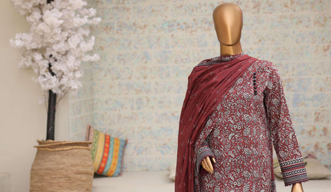 Nayab by HZ Textiles | Printed Lawn 3 Piece Unstitched Suit D-9