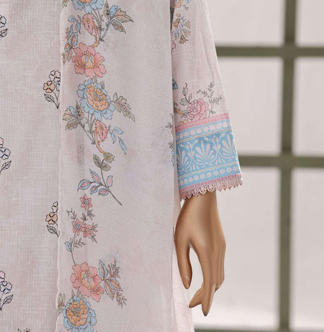 HZ Textiles – Mehak Slub Lawn Embroidered Collection Vol-02 D-5