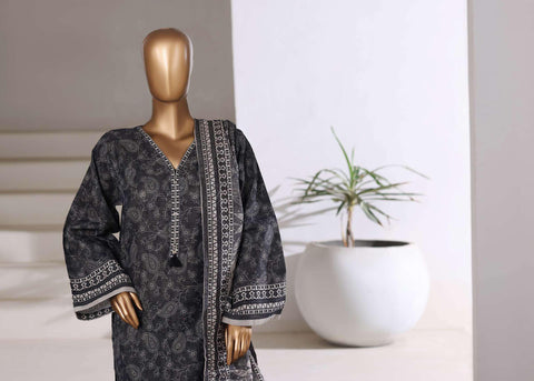 Sadabahar Printed Khaddar With Shimmer Ready To Wear 3Pc D-7