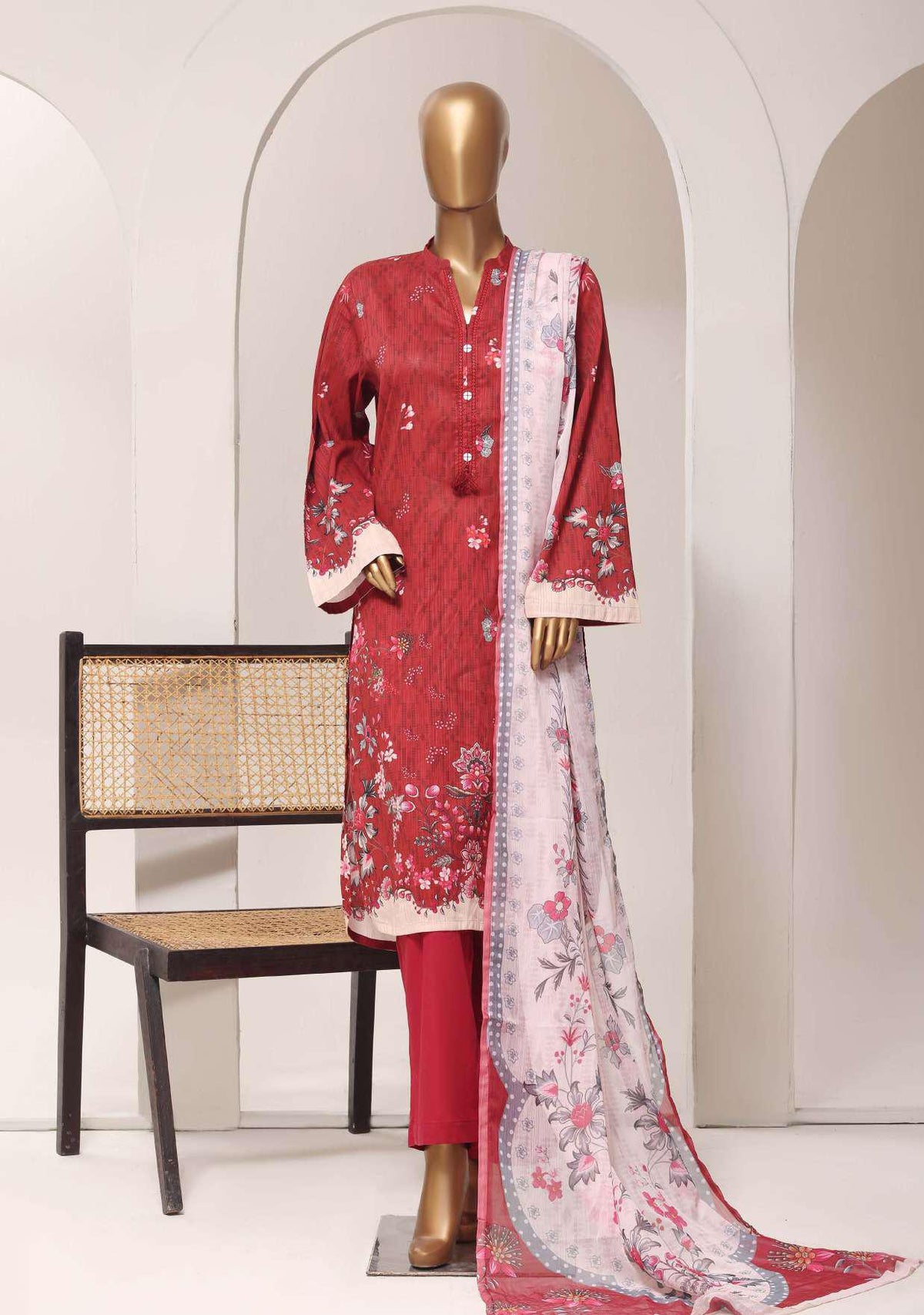 Sadabahar Printed Lawn Vol-11-2 | Printed Lawn 3 Piece Stitched Suit D-7