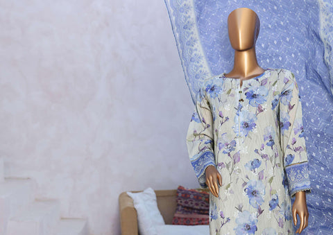 Elite Premium Emb Chikankari Lawn Un Stitched Hz  3Pcs D-06